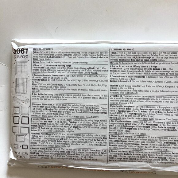 4 Home Decor Sewing Patterns Bedding Cushion Covers Wedding Chairs Etc. - Picture 7 of 9